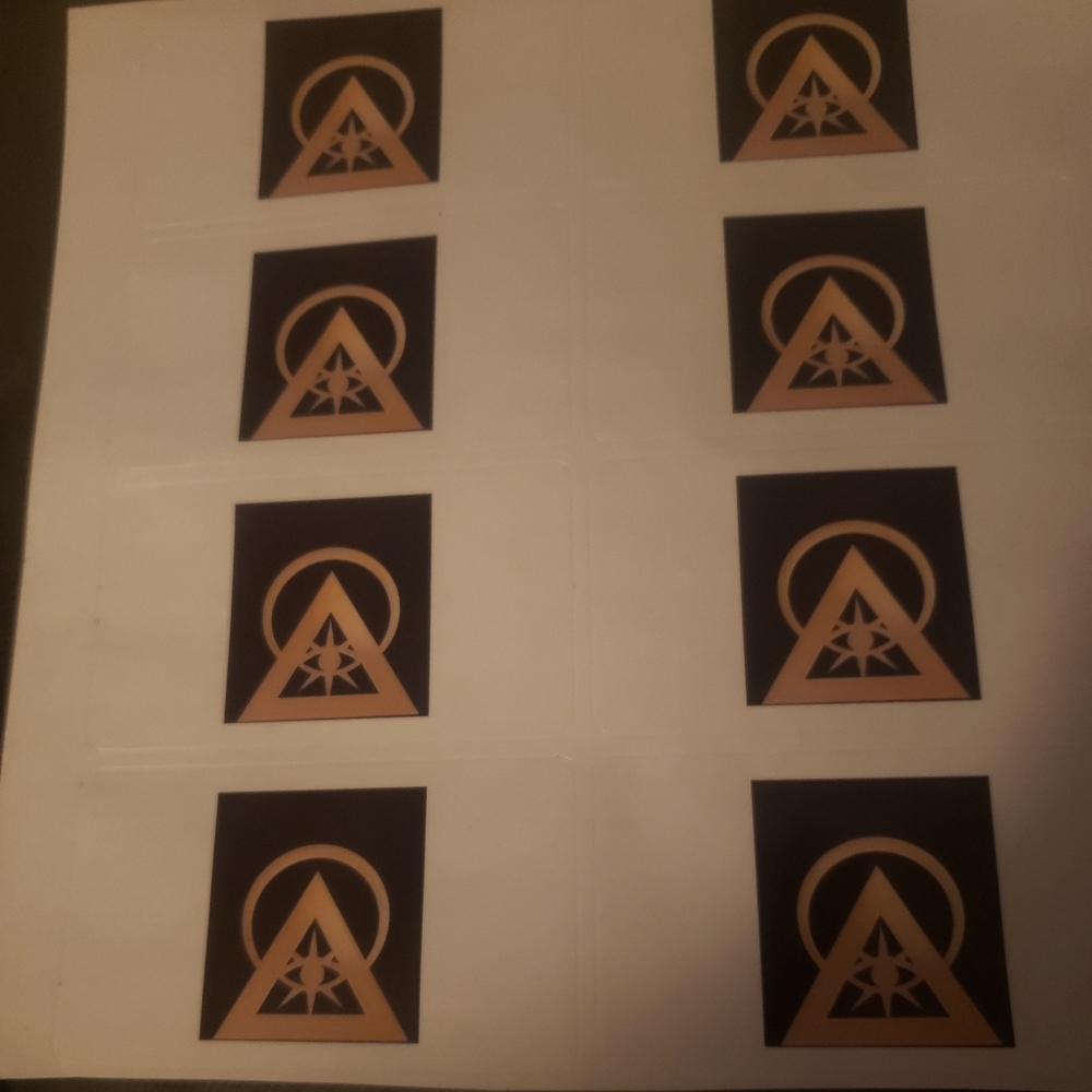8 Illuminati Stickers small size. The Hidden EYE
